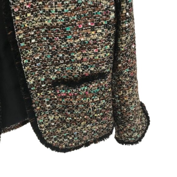 NWT Ann Taylor Womens Petite Size 0 0P Sequin Accent Tweed Blazer Jacket NEW - Picture 5 of 7